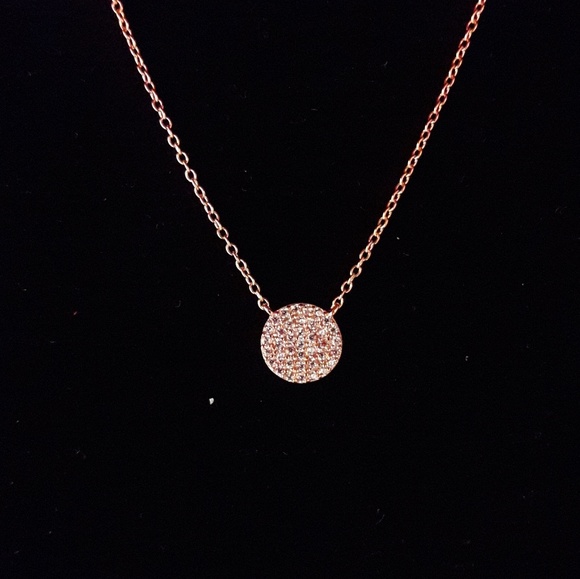 Silver Studio Rose Gold Cubic Zirconia Necklace - Picture 3 of 3